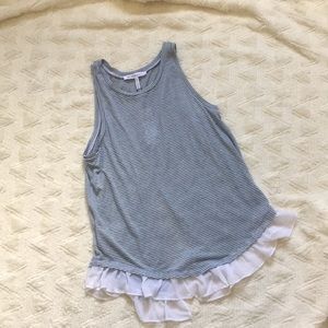 NWT BCBGenetation blue and white striped tank sz m